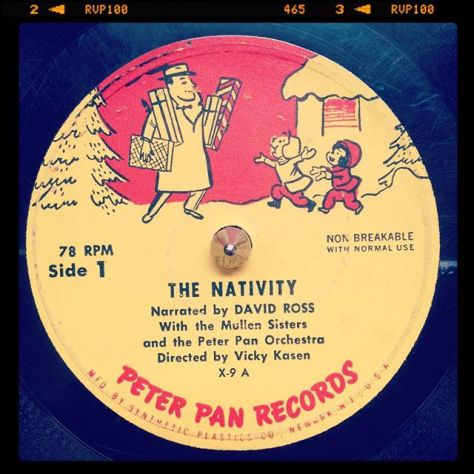 Random Record Pick: The Nativity, Narrated by David Ross With the Mullen Sisters #vinyl #instavinyl #vinylgram #78rpm #christmas #kidsmusic #jesus #nativity #christian