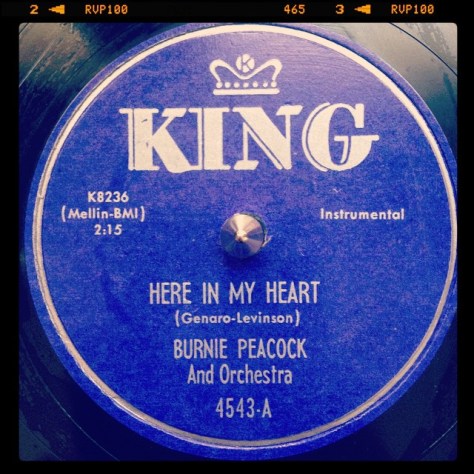 Random Record Pick: Burnie Peacock, Here in My Heart / El Choclo #vinyl #78 #jazz #swing