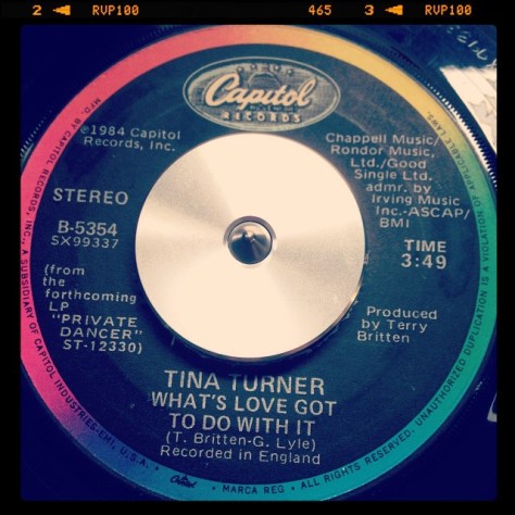 Random Record Pick: Tina Turner, What's Love Got To Do With It / Rock And Roll Widow #vinyl #45 #soul #rnb #tinaturner