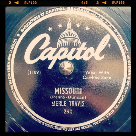 Random Record Pick: Merle Travis, Missouri / Divorce Me C.O.D #vinyl #78 #merletravis #country #folkmusic