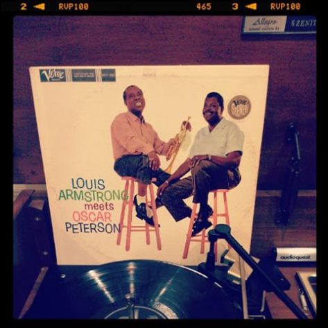 Vinyl record of Louis Armstrong Meets Oscar Peterson