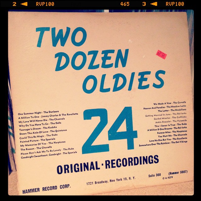Vinyl record of Two Dozen Oldies.